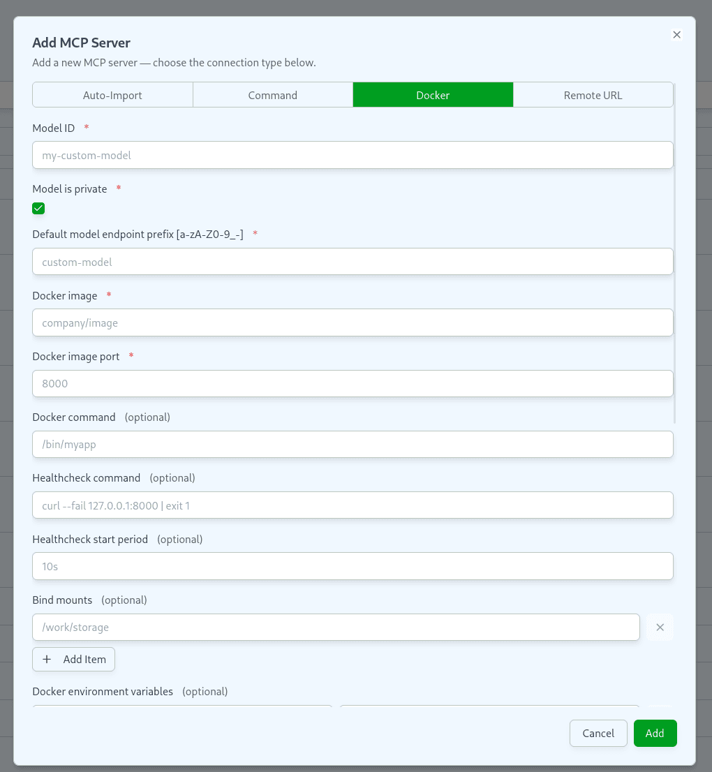 Custom Image mode form